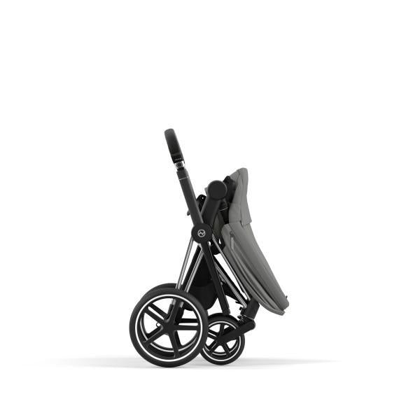 Cybex Priam 4 Stroller - Chrome/Black Frame and Soho Grey Seat Pack