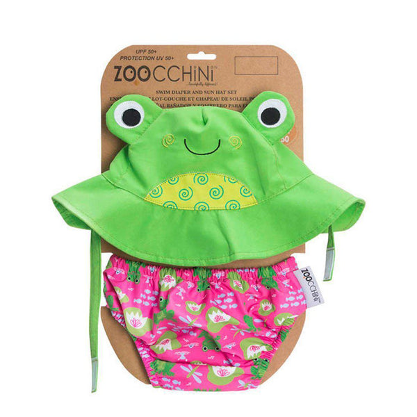 Zoocchini UPF50+ Baby Swim Diaper & Sun Hat Set - Luna Baby Modern Store