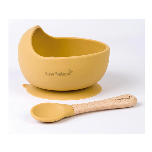 Nordic Wave Bowl Feeding Set - Mustard
