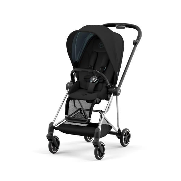 Cybex Mios 3 Stroller - Chrome/Black Frame and Deep Black Seat Pack