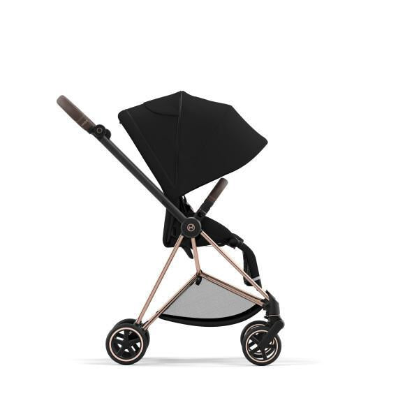 Cybex Mios 3 Stroller - Rose Gold/Brown Frame and Deep Black Seat Pack