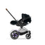 Cybex E-Priam 2 Stroller - Chrome/Brown Frame and Deep Black Seat Pack