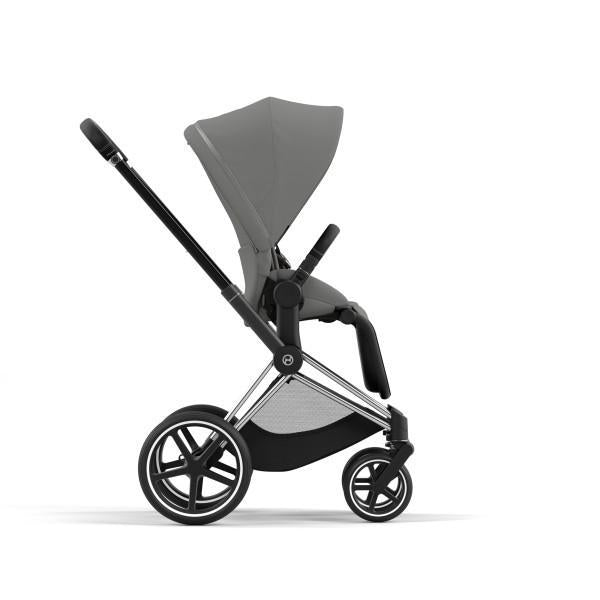 Cybex Priam 4 Stroller - Chrome/Black Frame and Soho Grey Seat Pack