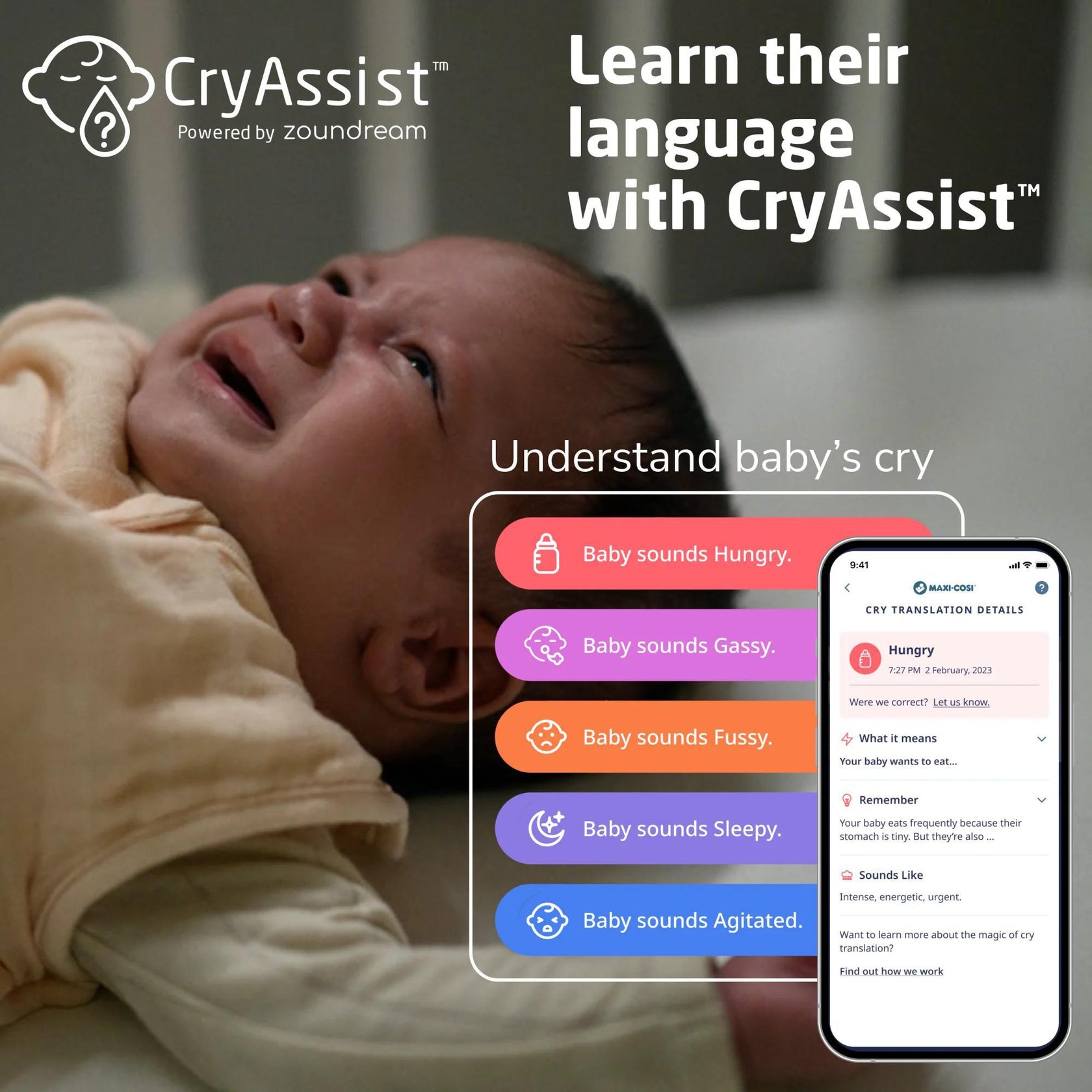 Maxi Cosi See Pro 360 Baby Monitor - Advanced CryAssist™ AI Technology