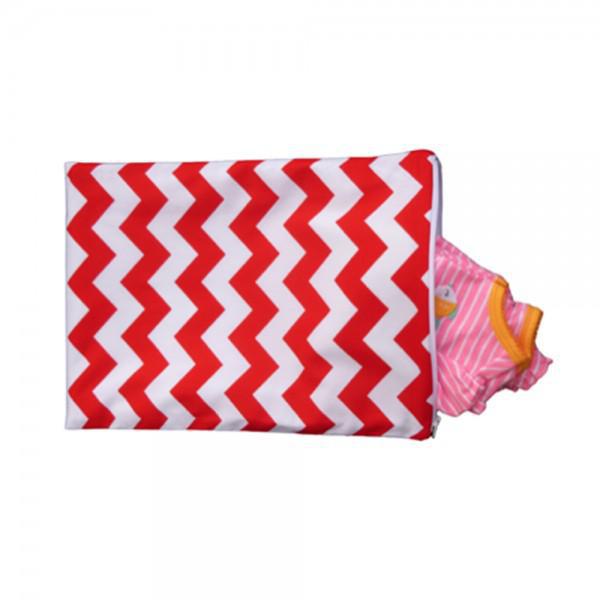 Luna Baby Wet Bag - Red Chevron - Luna Baby Modern Store