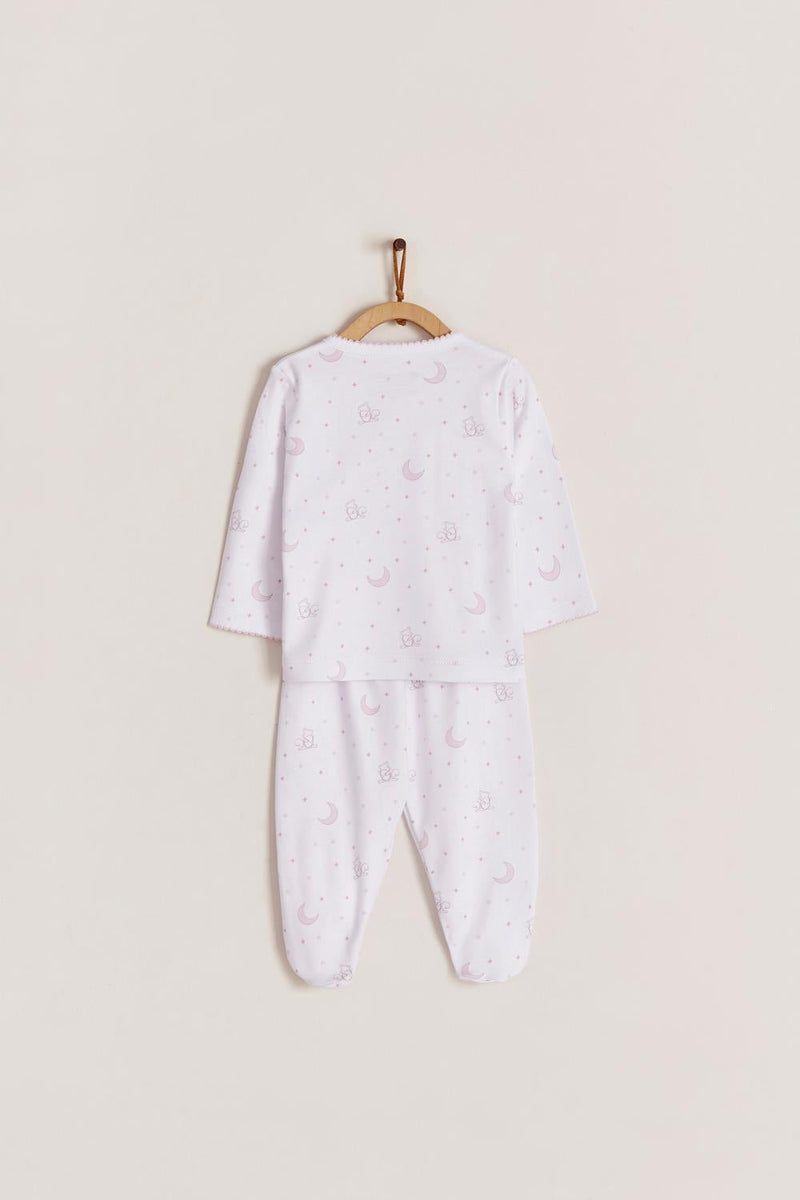 Babycottons Gustav In The Sky Kimono Set Pink & White