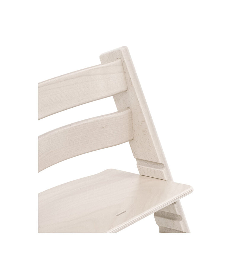Tripp Trapp High Chair & Cushion With Tray - Whitewash Nordic Grey Display