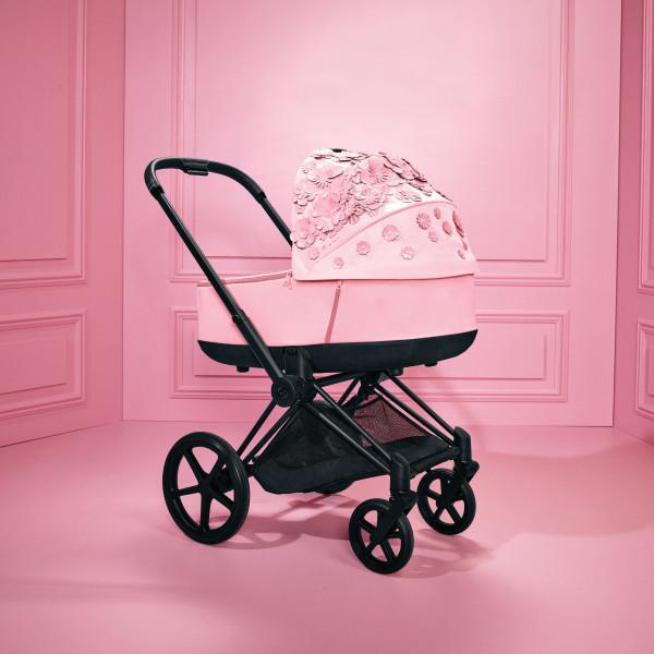 Cybex Priam 4/E-Priam 2 Lux Carry Cot - Simply Flowers Pale Blush - Panoramic Ventilation Design