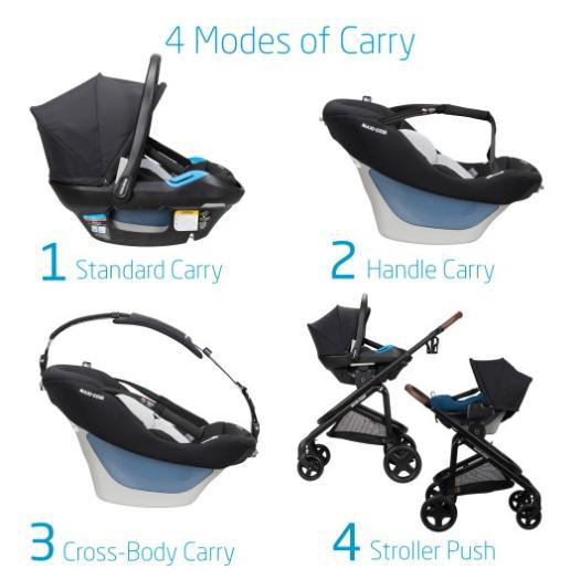 Maxi-Cosi Coral XP Infant Car Seat - Essential Graphite - 4 Flexible Carrying Options
