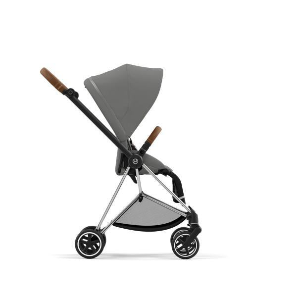 Cybex Mios 3 Stroller - Chrome/Brown Frame and Soho Grey Seat Pack