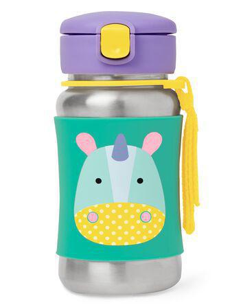 Skip Hop Zoo Stainless Steel Little Kid Straw Bottle - Luna Baby Modern Store