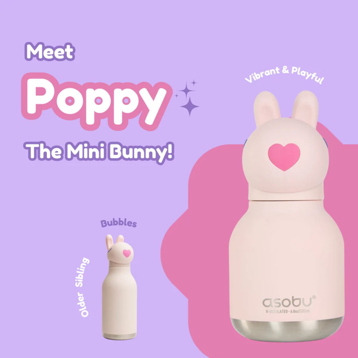 ASOBU Mini Bestie Bottle 6.7 oz - Bunny on Luna Baby Store Miami