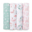 Aden + Anais - 4 Pk Muslin Swaddles, Briar Rose