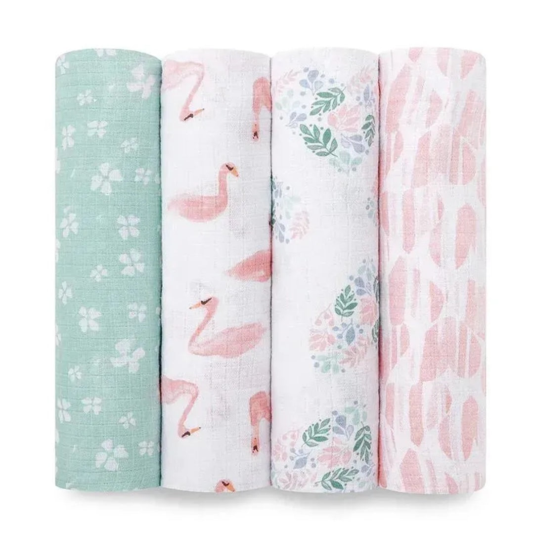 Aden + Anais - 4 Pk Muslin Swaddles, Briar Rose