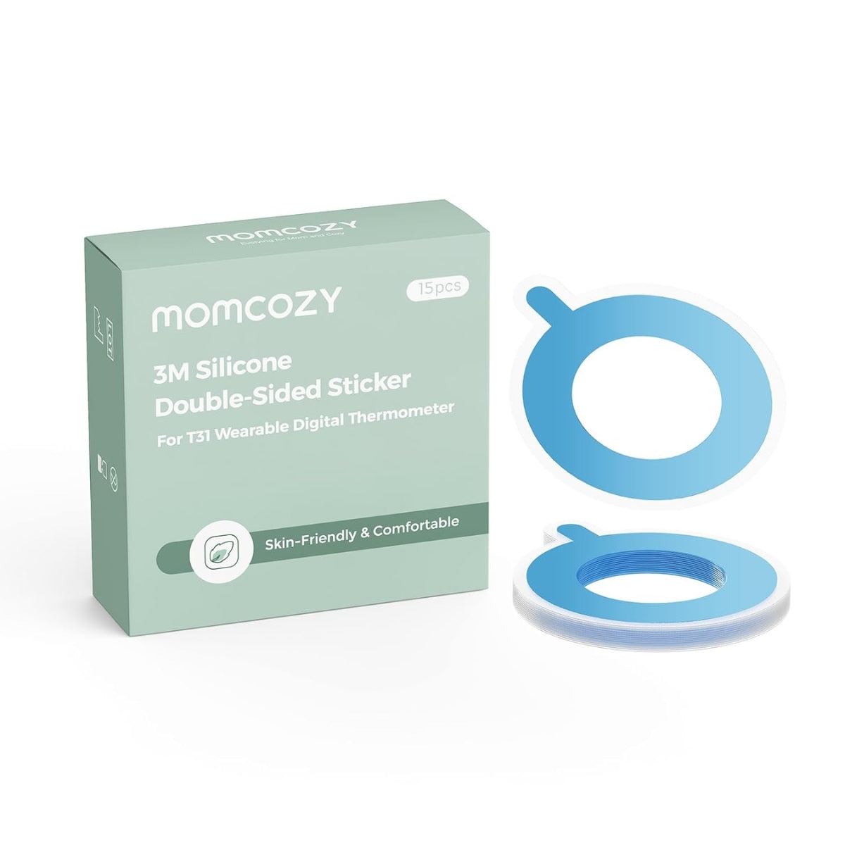 Momcozy Replacement Adhesive Stickers Smart Digital Baby Thermometer – 15 Pack