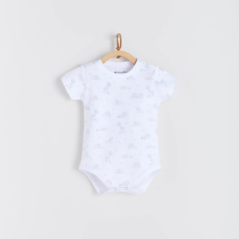 Babycottons Alfred & Colette Short Slveeve Body - Light Blue