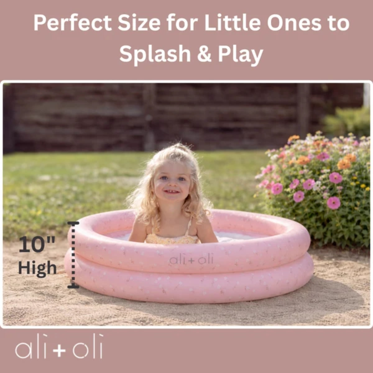 Ali+Oli Two-Ring Kiddie Pool - Peony on Luna Baby Store Miami