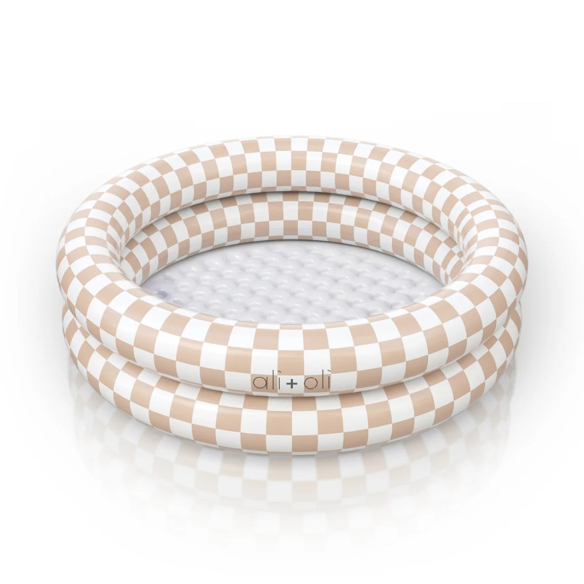 Ali+Oli Two-Ring Kiddie Pool - Tan Checkers on Luna Baby Store Miami