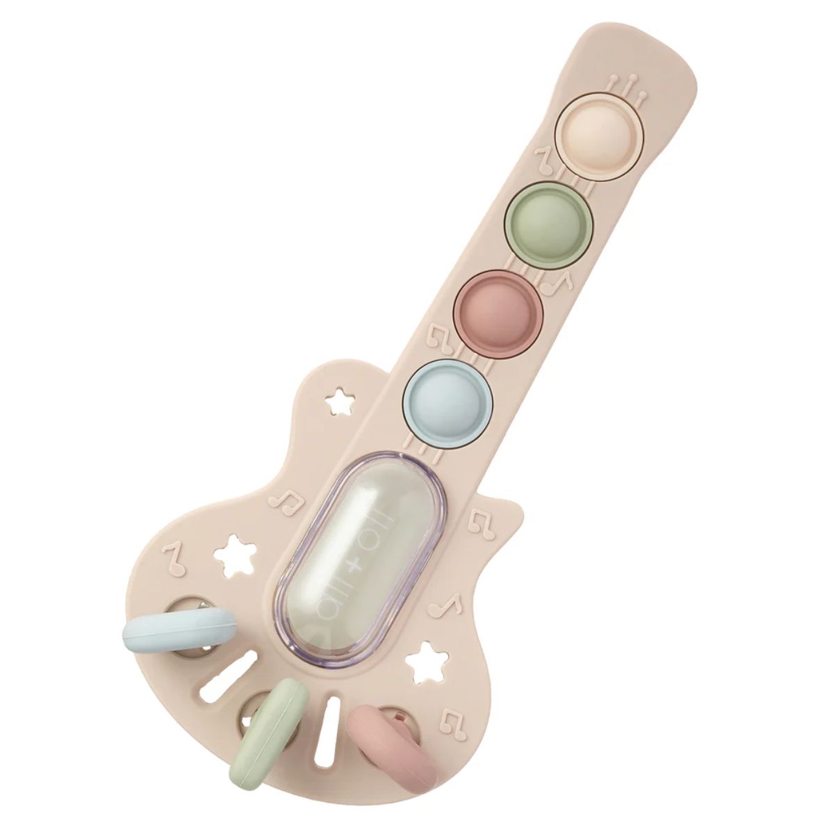 Ali+Oli Guitar-Shaped Sensory Pull & Teether Activity Toy on Luna Baby Store Miami
