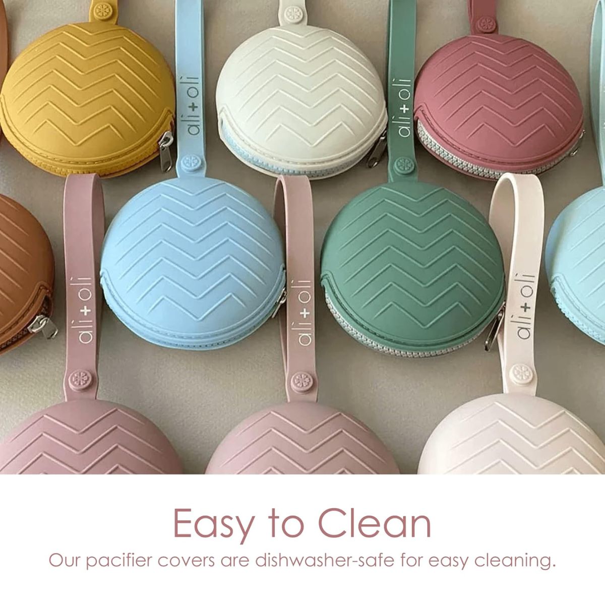 Ali + Oli Pacifier Holder Case - Pink on Luna Baby Store Miami