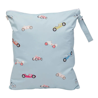 Ali+Oli Water Resistant Dual-Compartment Wet-Dry Bag - Retro Cars
