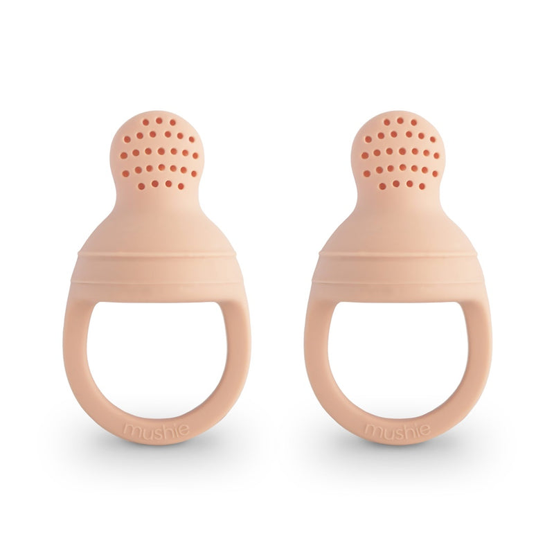 Mushie Silicone Fresh Food Feeder 2-Pack Blush