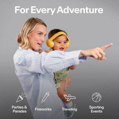 Alpine Muffy Baby Ear Protection for Babies and Toddlers up to 36 Months - Black