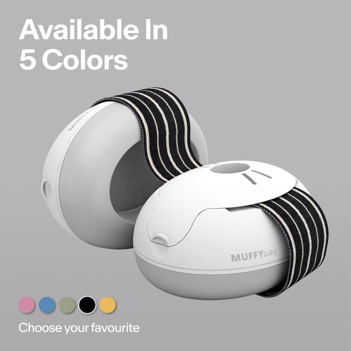 Alpine Muffy Baby Ear Protection for Babies and Toddlers up to 36 Months - Black