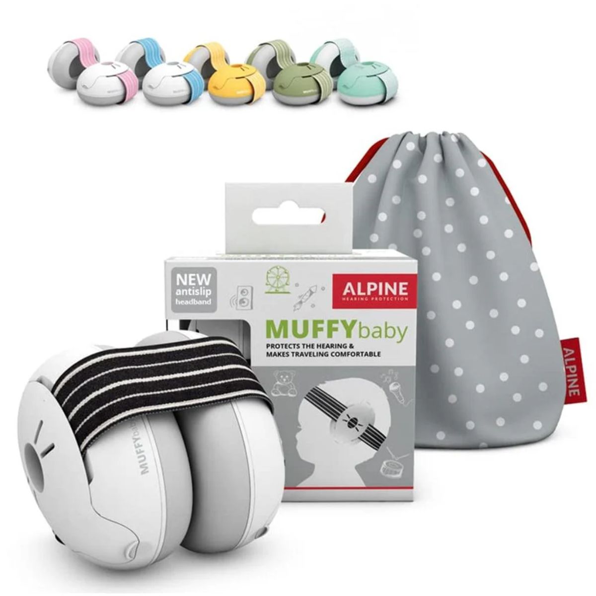 Alpine Muffy Baby Ear Protection for Babies and Toddlers up to 36 Months - Black