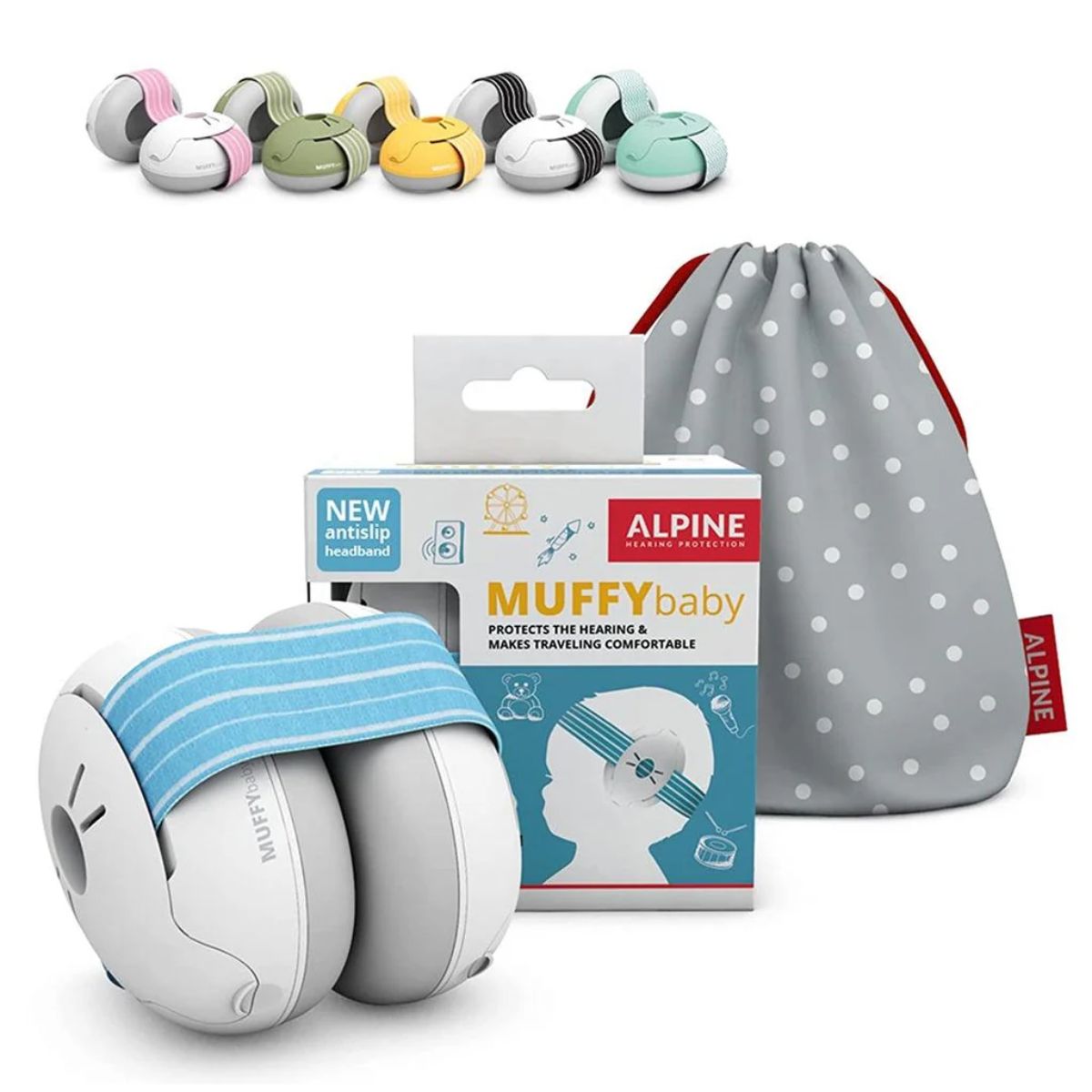 Fone Com Proteção Auditiva Infantil Alpine Muffy Baby Azul - Adjustable & Comfortable Design
