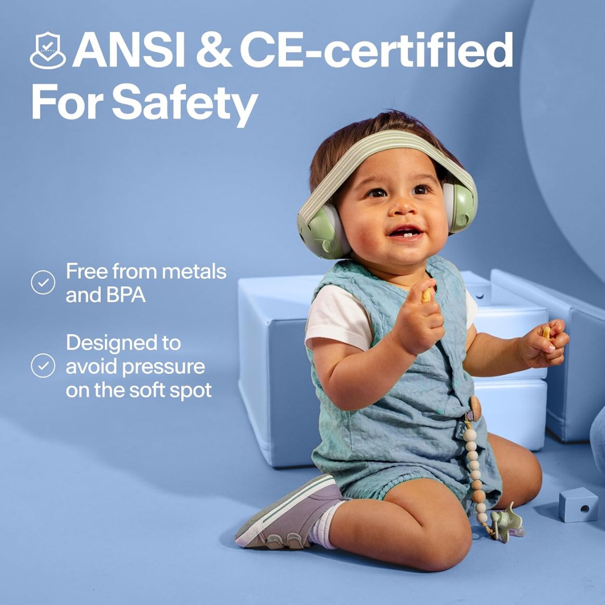 Fone Com Proteção Auditiva Infantil Alpine Muffy Baby Azul - Tested & Baby-Friendly Materials