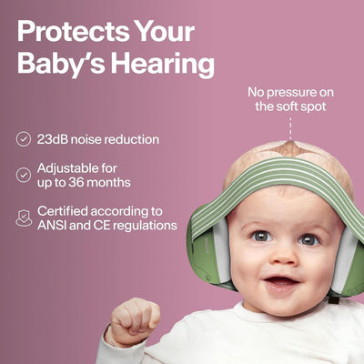 Alpine Muffy Baby Ear Protection for Babies and Toddlers up to 36 Months - Pink