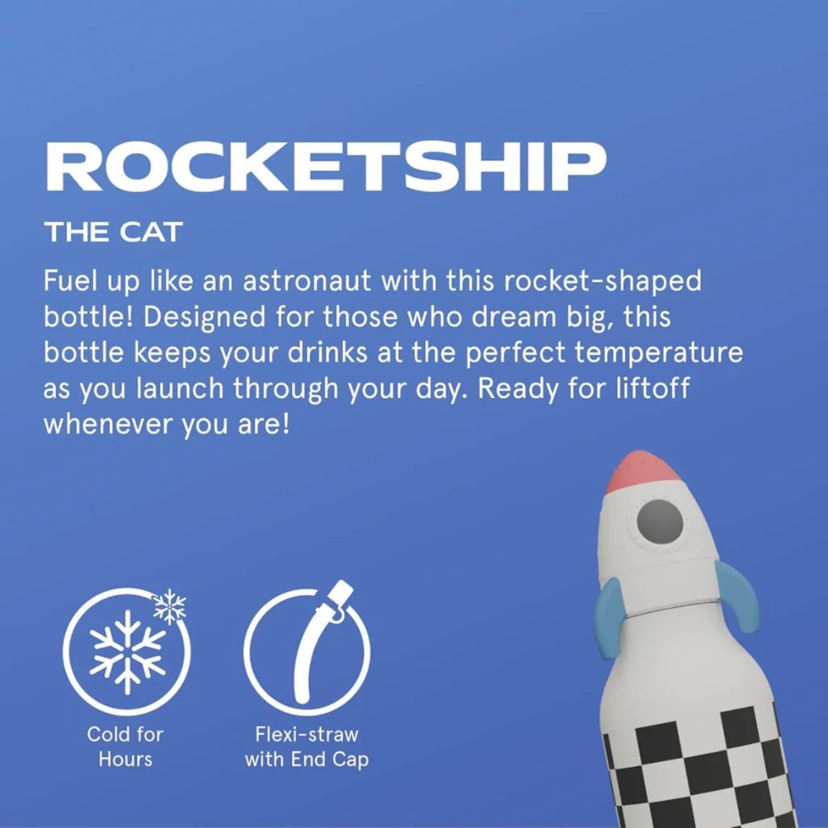 Asobu Bestie Insulated Kids Bottle 16 oz - Rocketship on Luna Baby Store Miami