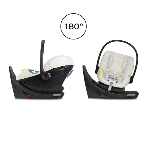 cybex cloud g seashell beige Cybex Aton G Swivel Infant Car Seat with SensorSafe