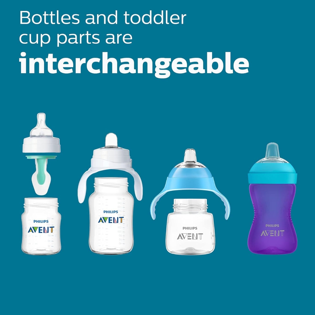 Avent Anti-Colic Baby Bottle Flow 1 Nipple 2Pk