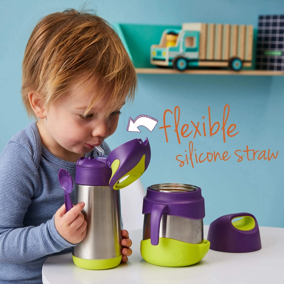 B.Box Insulated Drink Bottle 12 oz-  Lilac Pop