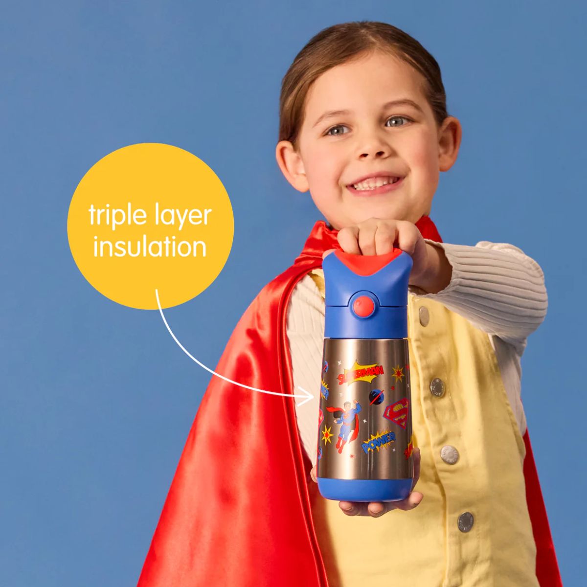 B.Box Insulated Drink Bottle 12 oz - Superman