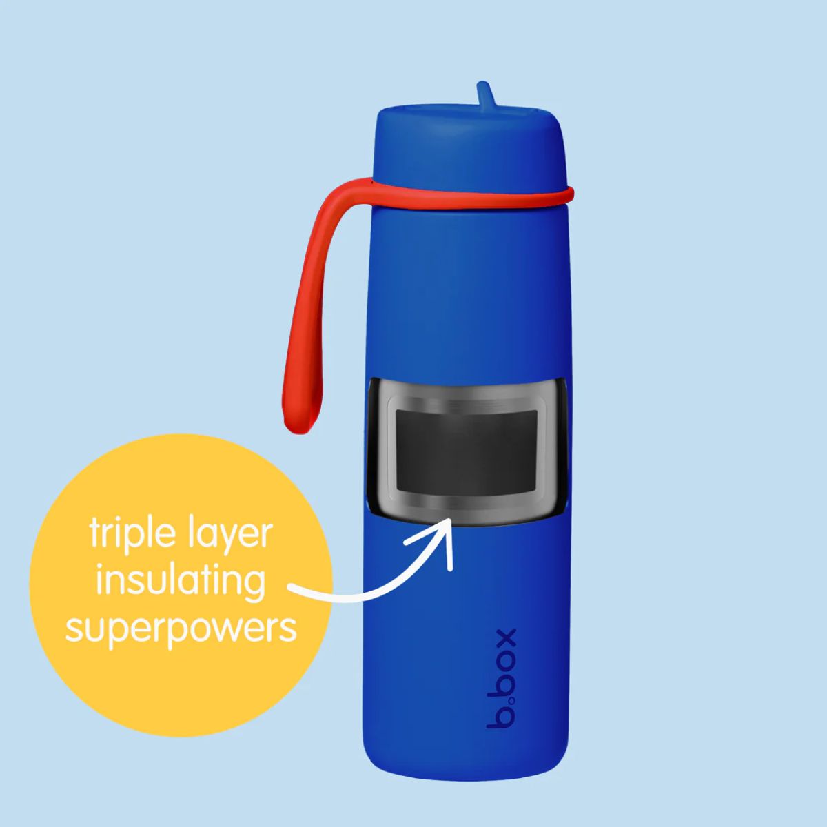 B.Box Insulated Water Bottle With Straw 23 oz - Superman