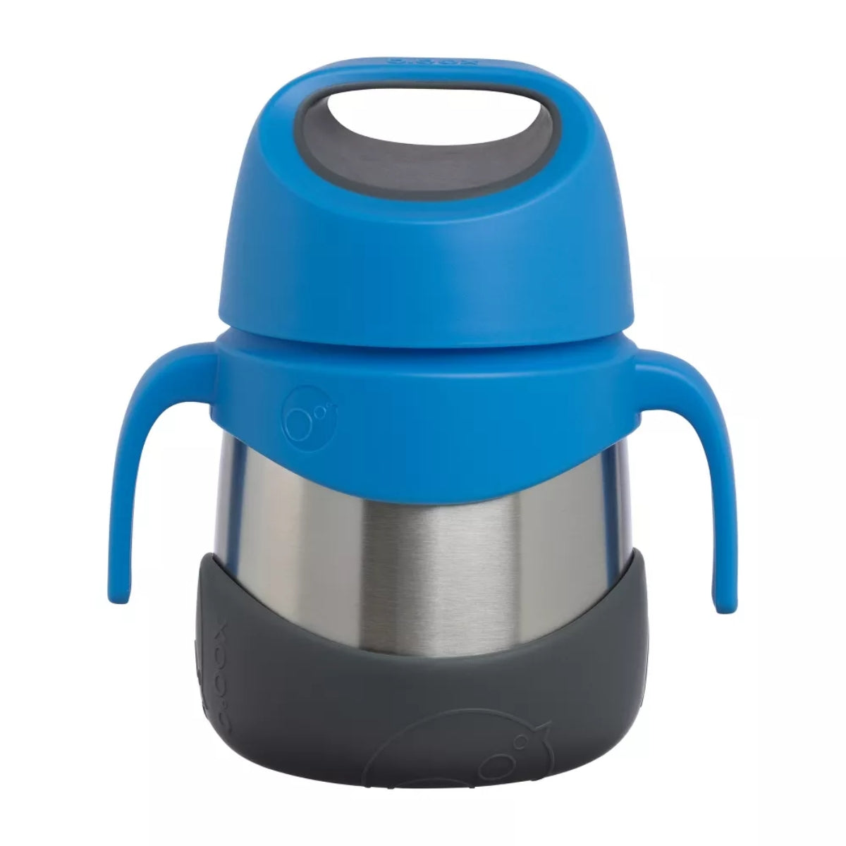 B.box Insulated Food Jar with Spork 11 oz - Blue Slate - Convenient & Safe