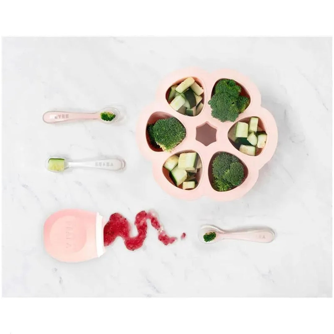 Beaba Multiportions 5 Oz Silicone Tray – Rose