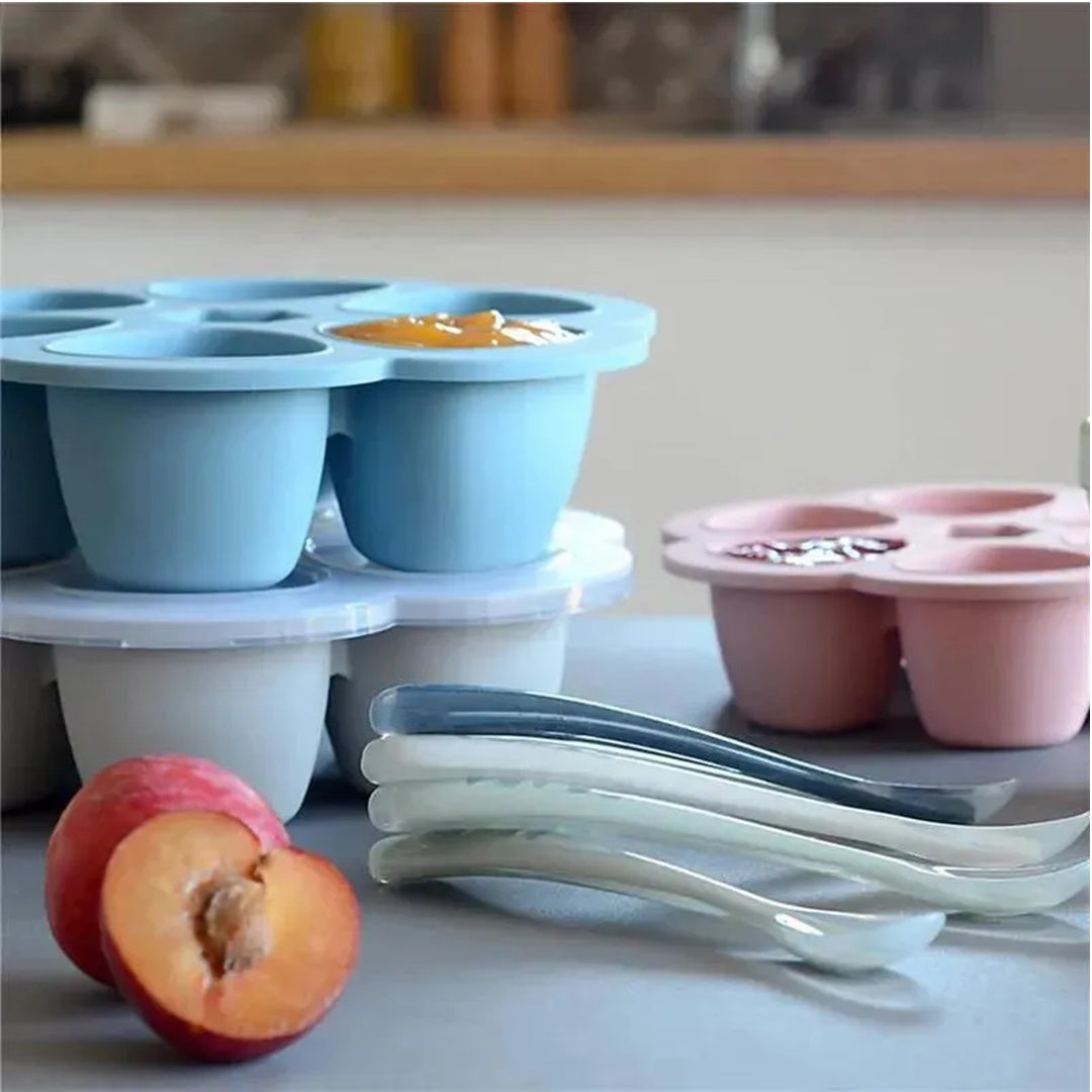 Beaba Multiportions 5 Oz Silicone Tray – Rain