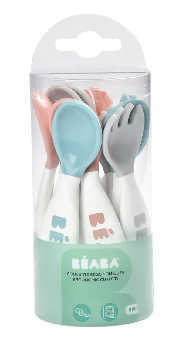 Beaba Toddler's Self-Feeding Cutlery - Set of 10 - Breeze