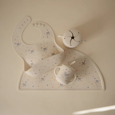 Mushie Silicone Baby Bib Bluey Ivory