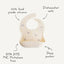 Mushie Silicone Baby Bib Bluey Ivory