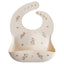 Mushie Silicone Baby Bib Pink Flowers