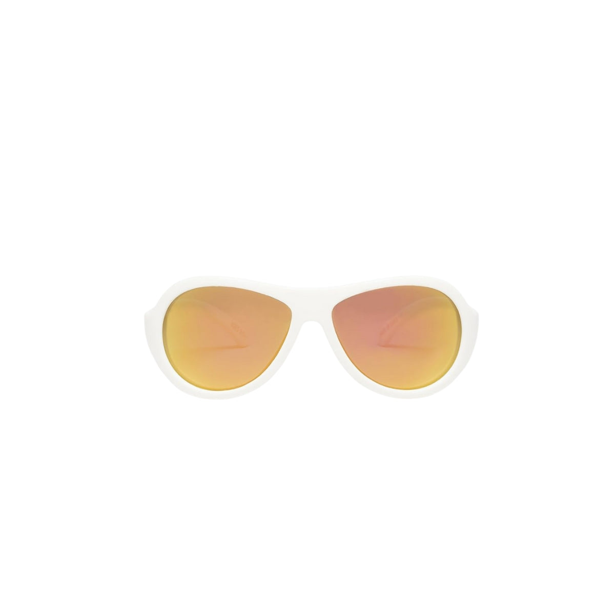 Babiators Sunglasses White With Orange Lenses 0-2 years on Luna Baby Store Miami