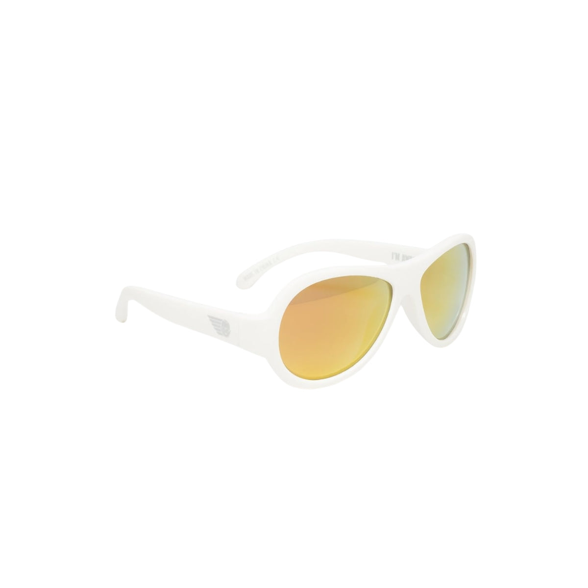 Babiators Sunglasses White With Orange Lenses 0-2 years on Luna Baby Store Miami