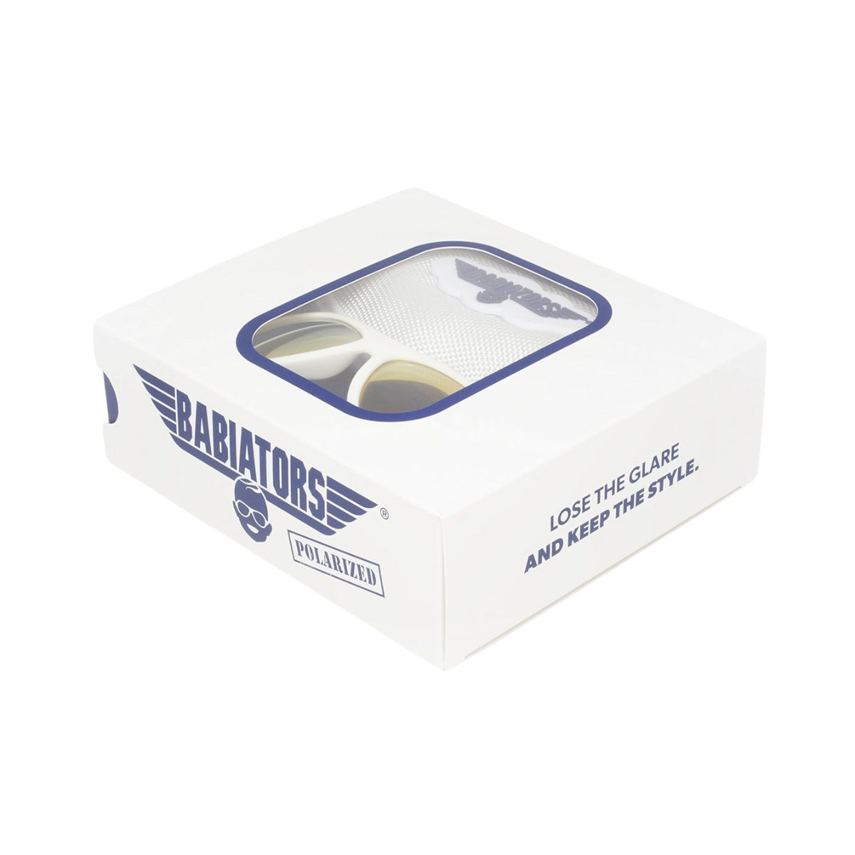 Babiators Sunglasses White With Orange Lenses 0-2 years on Luna Baby Store Miami