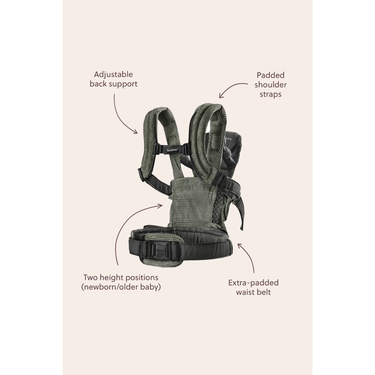 BabyBjörn Baby Carrier Harmony 3D Mesh Black on Luna Baby Store Miami