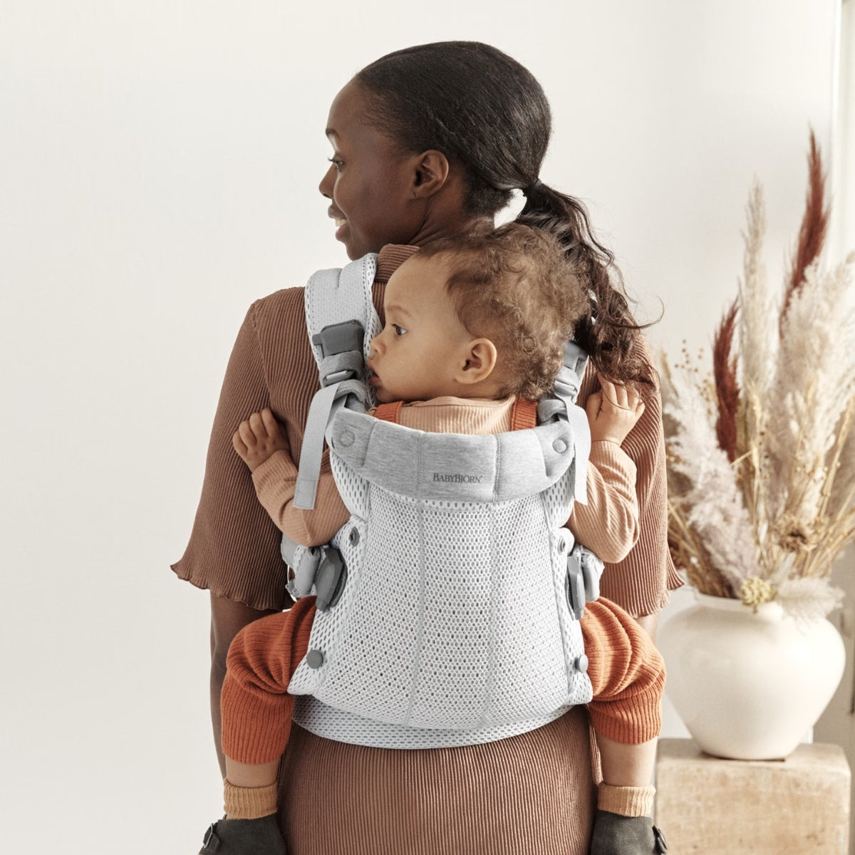 BabyBjörn Baby Carrier Harmony 3D Mesh Silver - Four Carrying Positions